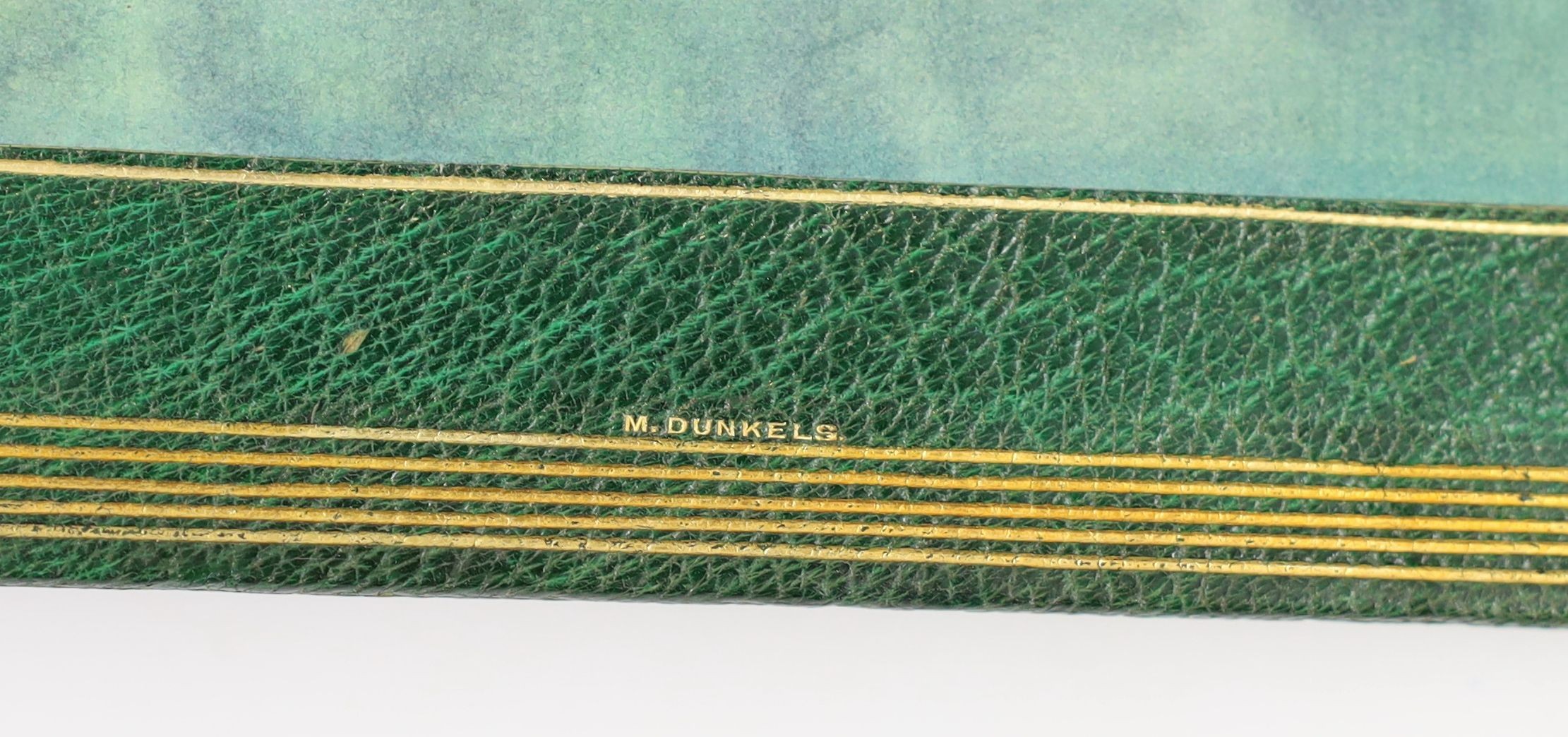 Swinburne, Algernon Charles - Songs Before Sunrise, one of 650, 4to, fine green morocco gilt binding by M. Dunkels, published for the Florence Press by Chatto & Windus, London, 1909